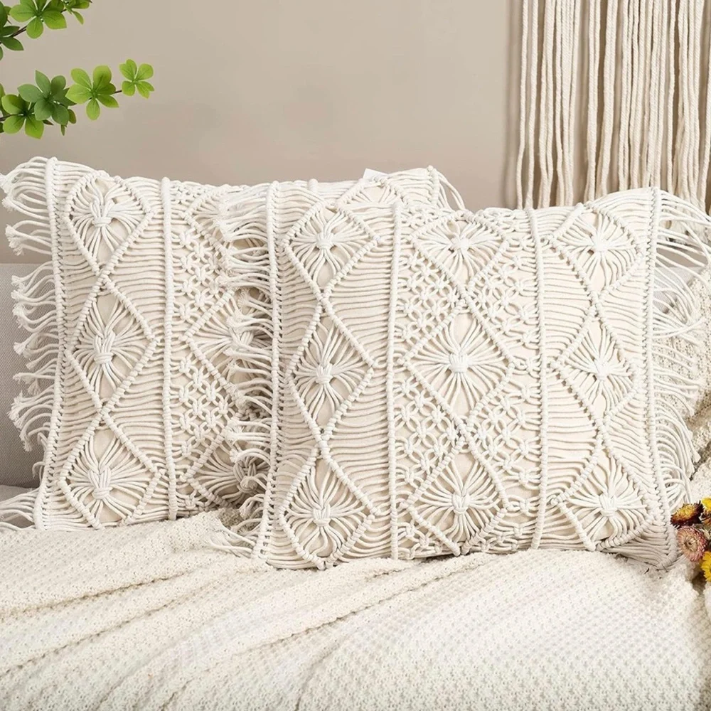 Boho Macramés Pillow Covers (set of 2) - Picture 1 of 5